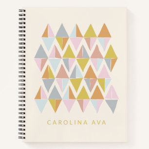 Pastel Abstract Geometric Pattern Personalized  Notebook