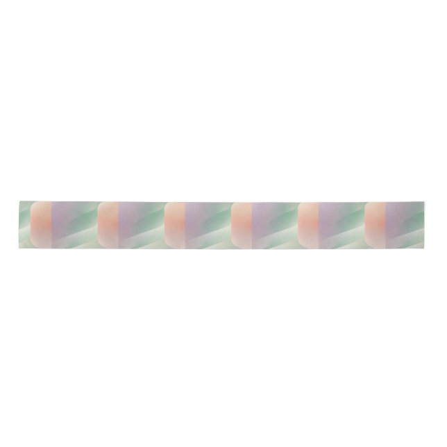 Pastel Abstract Gradient Soft Colour Aesthetic Satin Ribbon (Front)