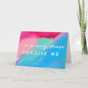 Pastel Abstract   I’m so sorry, please forgive me Card