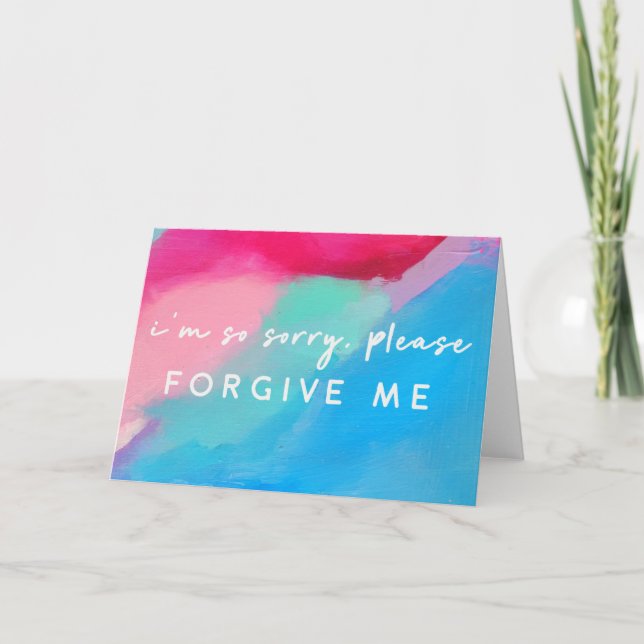 Pastel Abstract | I’m so sorry, please forgive me Card (Front)