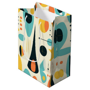 Pastel Abstract Mid-Century Pattern Medium Gift Bag