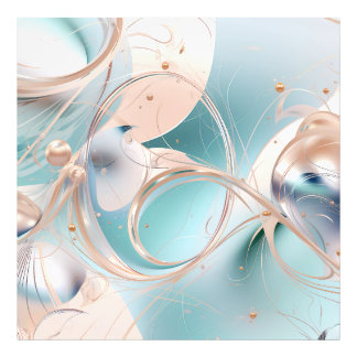 Pastel abstract modern mint green light pink photo print