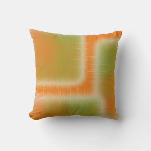 Pastel Abstract Orange and Lime Throw Pillow