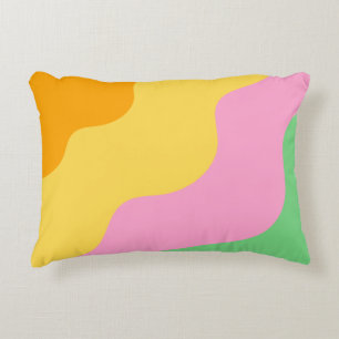 Pastel Abstract Pattern Accent Pillow