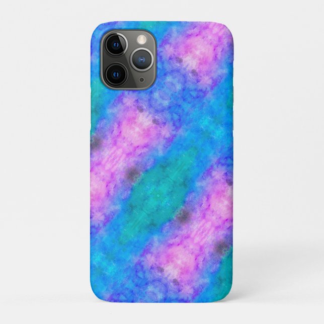 Pastel abstract, Pink, blue, aqua Case-Mate iPhone Case (Back)