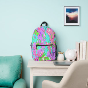 Pastel Abstract Pop Art  Printed Backpack