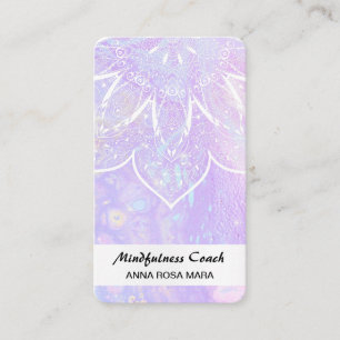 *~* Pastel Abstract QR code Mandala Foil AP2 Business Card