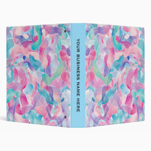 Pastel Abstract Ribbon Pattern Binder