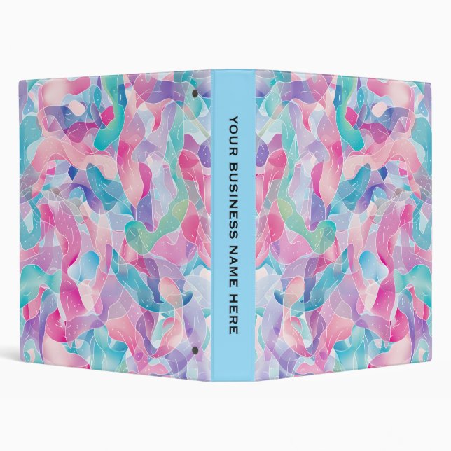 Pastel Abstract Ribbon Pattern Binder (Background)