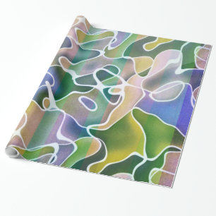 Pastel Abstract Stripes Wrapping paper