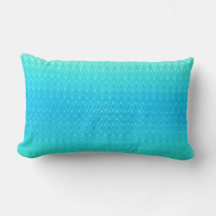 Pastel Abstract Turquoise Blue Green Pattern Lumbar Pillow