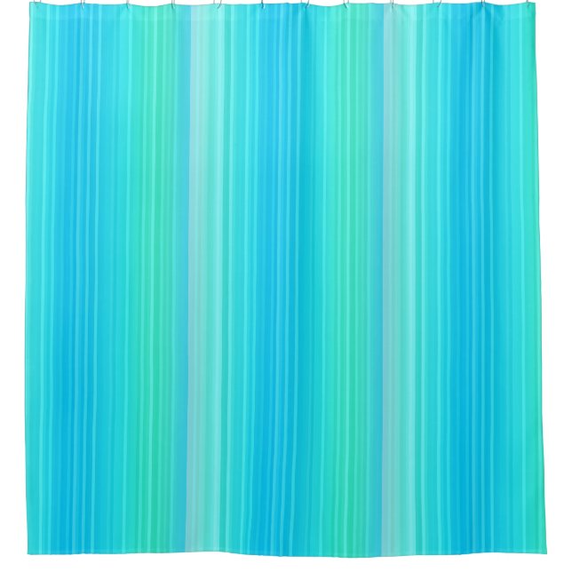 Pastel Abstract Turquoise Blue Green Stripes (Front)