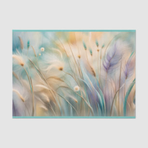 Pastel Abstract Whispers of Nature, Grasses III Tissue Paper