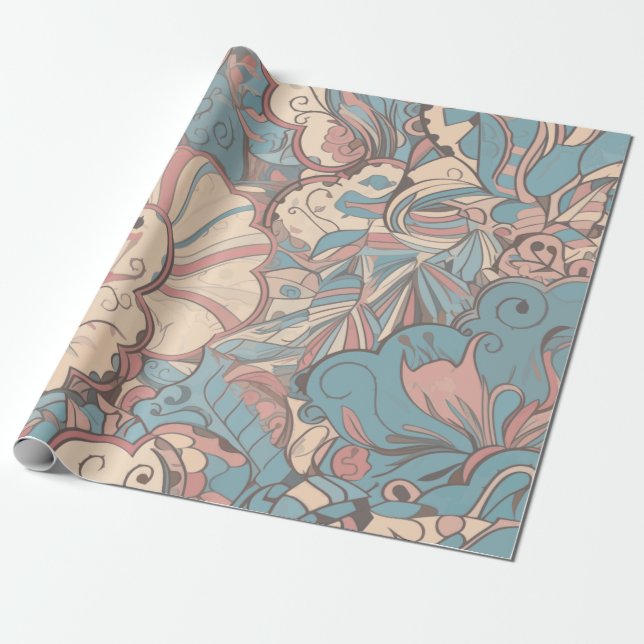 Pastel Abstract Wrapping Paper (Unrolled)