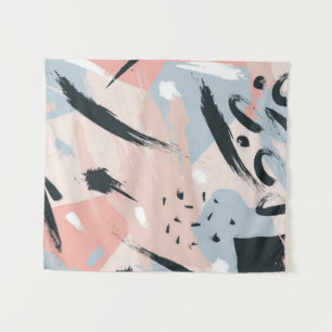 Pastel abstraction tapestry