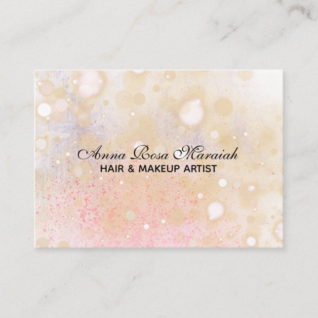 *~* Pastel Abstrait Peach Carte de visite (Devant)