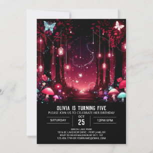 Pastel Adorable Woodland Digital Birthday Invitation