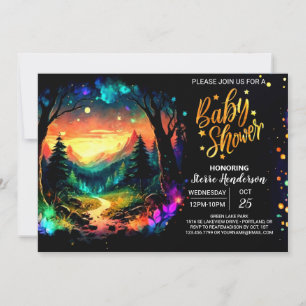 Pastel Adventure Awaits Whimsical Baby Shower Invitation