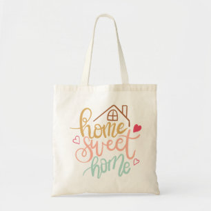 Pastel Aesthetic Clean Tote Bag home sweet home