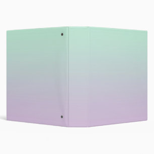 Pastel Aesthetic Mint And Lilac Gradient Ombre   Binder