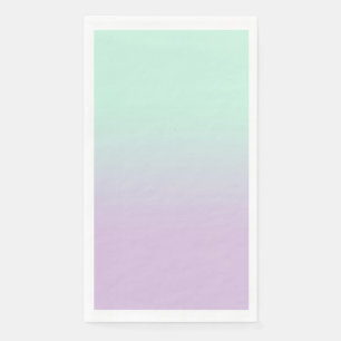 Pastel Aesthetic Mint And Lilac Gradient Ombre    Napkin