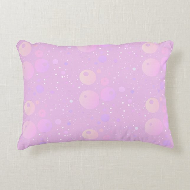 Pastel aesthetic pink dots pattern  accent pillow (Front)