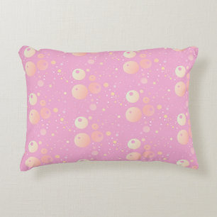 Pastel aesthetic pink dots pattern  accent pillow