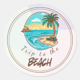 Pastel Aesthetic Vacation Travel Sticker 