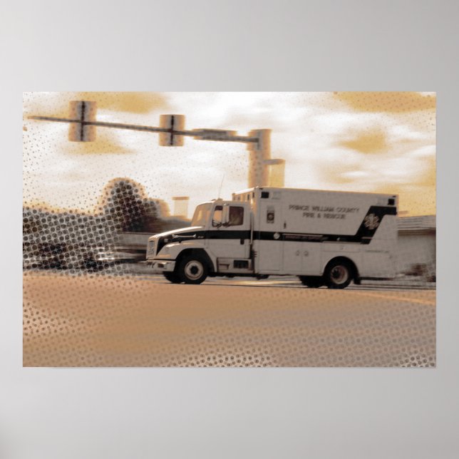 Pastel Ambulance C Poster (Front)
