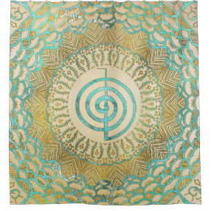 Pastel and Gold Choku Rei Symbol in Mandala