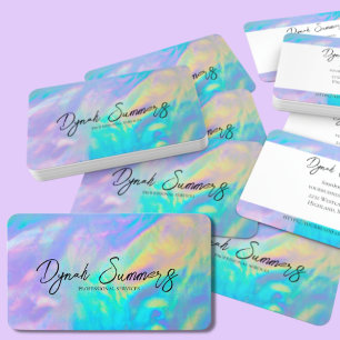 Pastel animé   Cartes de visite de glam modernes