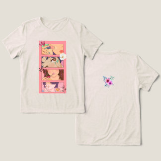 Pastel Anime Floral T shirt 