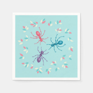Pastel Ants Insect Lover Napkin