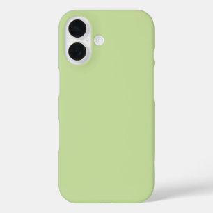 Pastel Apple Green Solid Color iPhone 16 Case