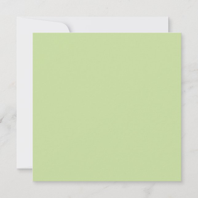 Pastel Apple Green Solid Colour Card (Front)