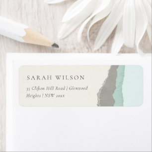 Pastel Aqua Grey Kraft Mountain Wave Adresse