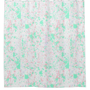 Pastel Aqua, Purple & White Paint Splatter