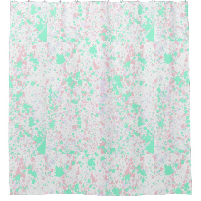 Pastel Aqua, Purple & White Paint Splatter (Front)