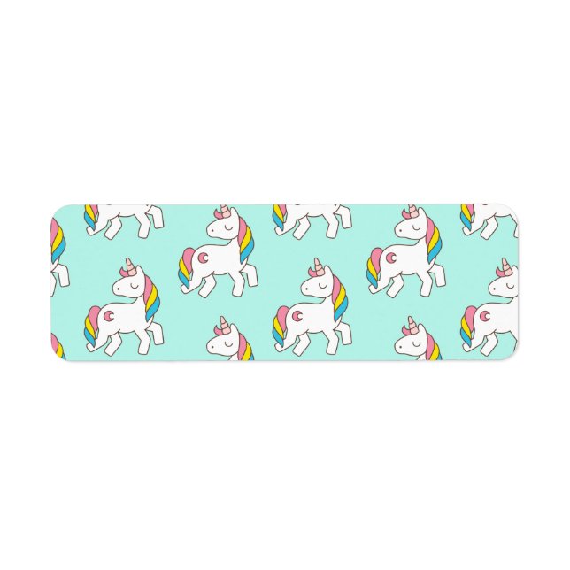 Pastel Aqua Unicorn Motif (Devant)