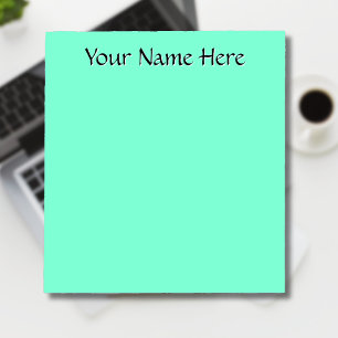 Pastel Aqua Unique Personalized Teacher Gifts Notepad