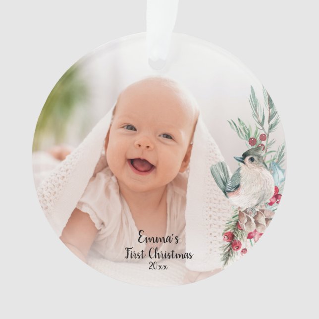 Pastel Aquarelle Rustique Winter Botanique Photo (devant)