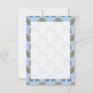 Pastel Arc-en-ciel Avec Faux Rustique Papier Carte