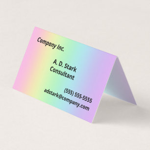 Pastel Arc-en-ciel dégradé Carte de visite plié