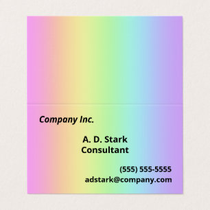 Pastel Arc-en-ciel dégradé Carte de visite pliés