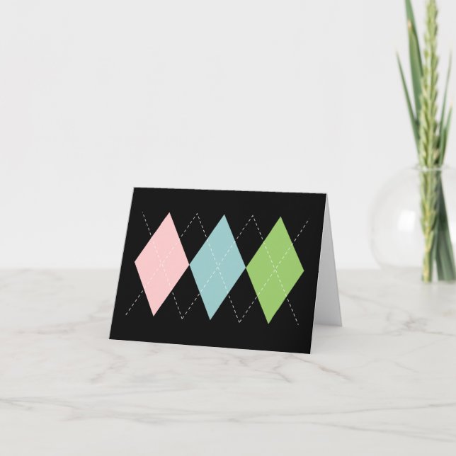 Pastel Argyle Card (Front)