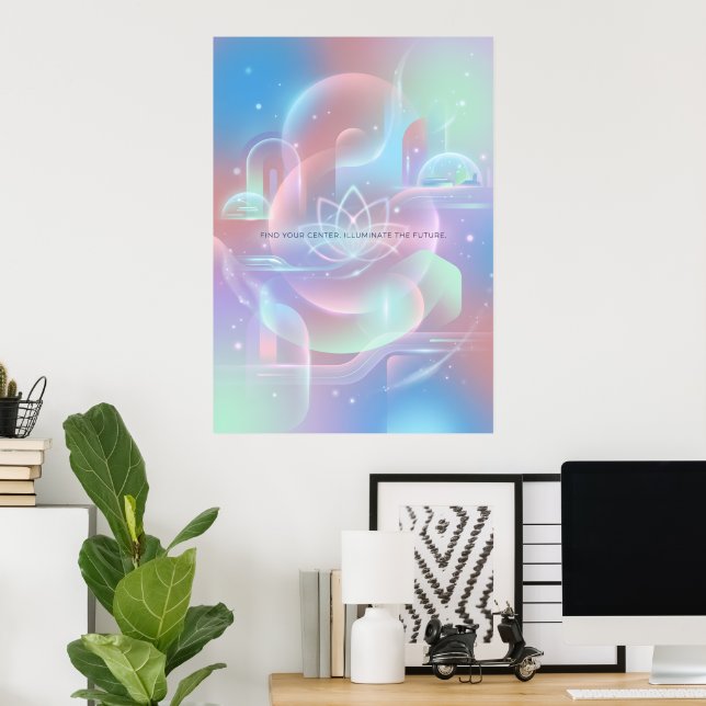 Pastel Aura Spiritual Abstract Poster (Home Office)