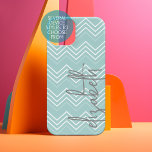 Pastel baby blue Chevron Pattern - Script Name Samsung Galaxy Case<br><div class="desc">A trendy design with popular colours. A pastel blue chevron pattern with a large signature on the side. If your art still needs to be adjusted,  click on the Customize This button. This will take you to a design area where you can move things around and even change fonts!</div>