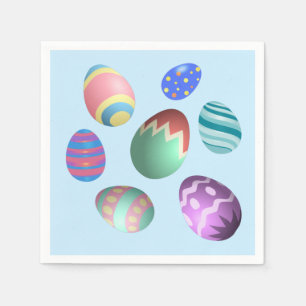 Pastel Baby Blue Easter Eggs Easter Party Egg Hunt Napkin