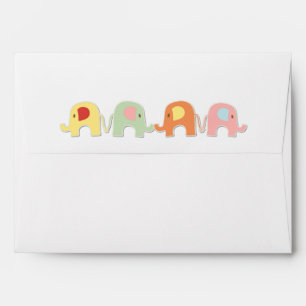 Pastel Baby Elephants Enveloppe douche
