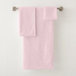 Pastel Baby Light Pink Solid Colour Minimalist Bath Towel Set